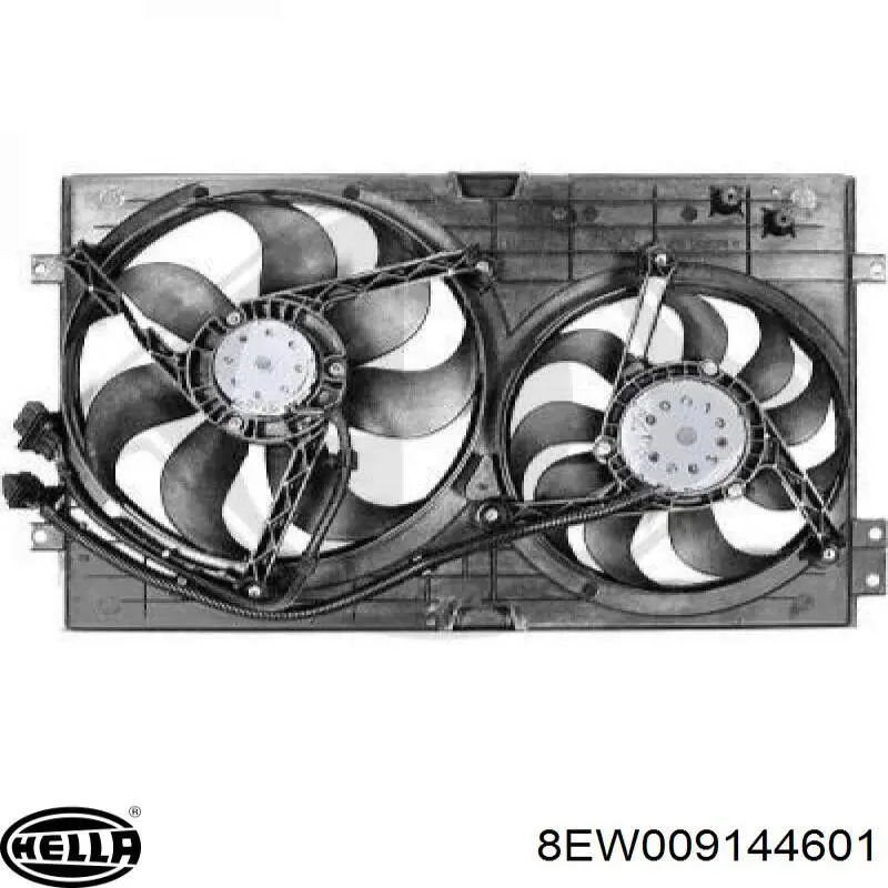 Compre 8EW009144601 HELLA Ventilador elétrico de esfriamento montado (motor + roda de aletas) direito