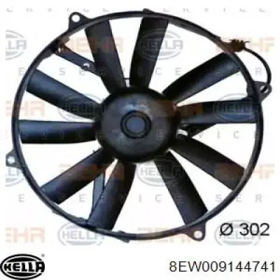 Ventilador elétrico de esfriamento montado (motor + roda de aletas) direito HELLA 8EW009144741 preço, a partir de 107,29 USD