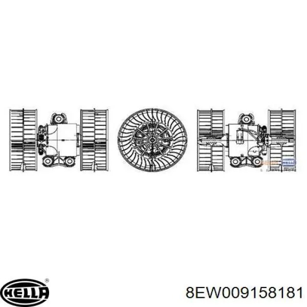 Compre 8EW009158181 HELLA Motor de ventilador de forno (de aquecedor de salão)