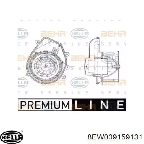 Motor de ventilador de forno (de aquecedor de salão) 8EW009159131 HELLA