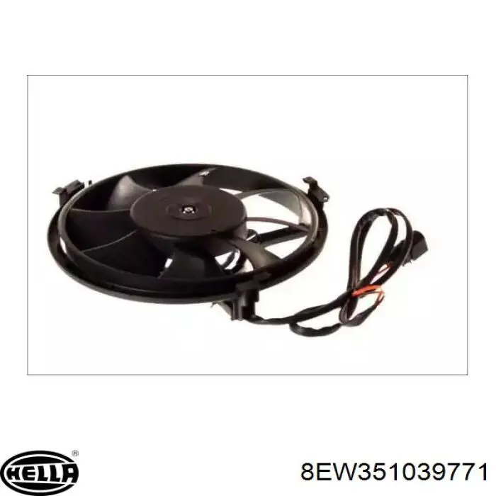 Ventilador elétrico de esfriamento montado (motor + roda de aletas) HELLA 8EW351039771 preço, a partir de 61,10 USD