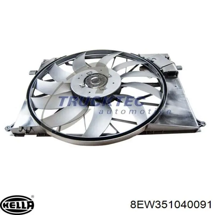 Compre 8EW351040091 HELLA Difusor do radiador de esfriamento, montado com motor e roda de aletas