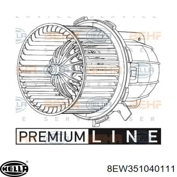Difusor do radiador de aparelho de ar condicionado, montado com roda de aletas e o motor HELLA 8EW351040111 preço, a partir de 360,42 USD