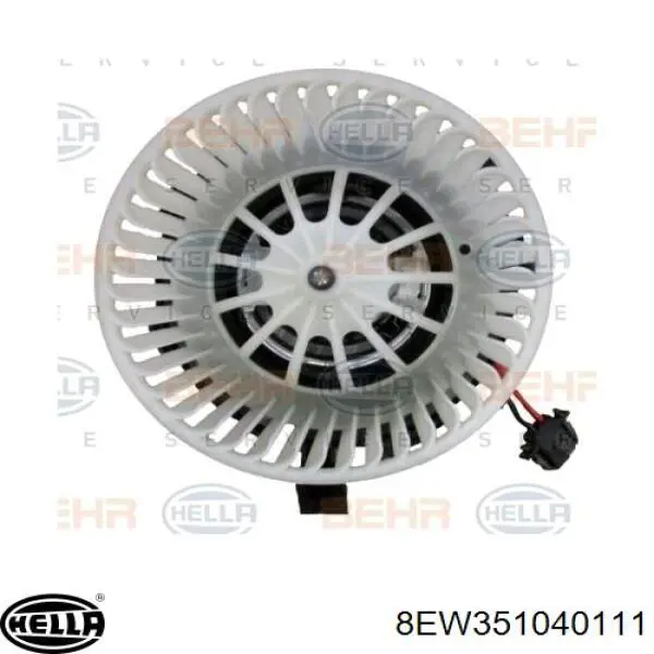 Difusor do radiador de aparelho de ar condicionado, montado com roda de aletas e o motor 8EW351040111 HELLA