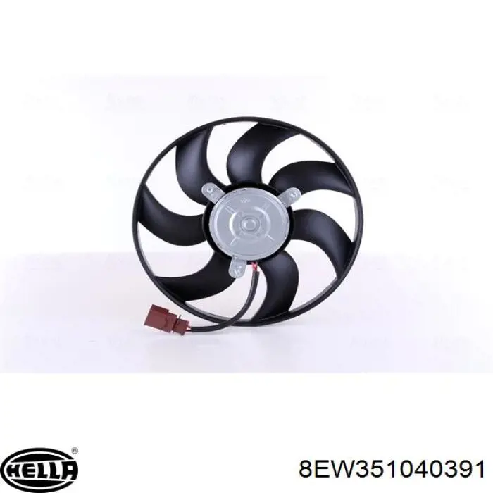 Ventilador elétrico de esfriamento montado (motor + roda de aletas) direito HELLA 8EW351040391 preço, a partir de 59,59 USD