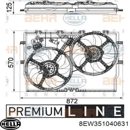 Ventilador elétrico de esfriamento montado (motor + roda de aletas) Fiat/Alfa/Lancia L4840 preço, a partir de 173,38 USD