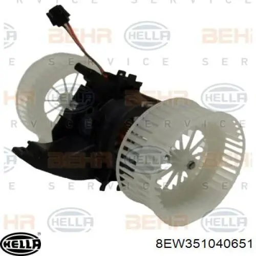 Motor de ventilador de forno (de aquecedor de salão) 8EW351040651 HELLA