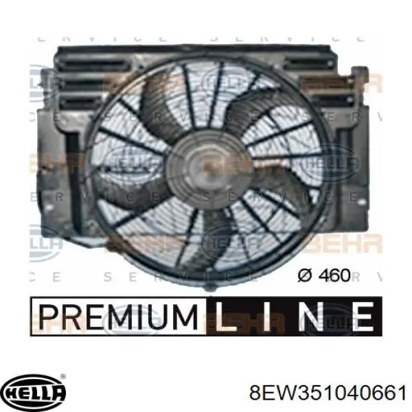 Compre 205023W2 Polcar Difusor do radiador de aparelho de ar condicionado, montado com roda de aletas e o motor
