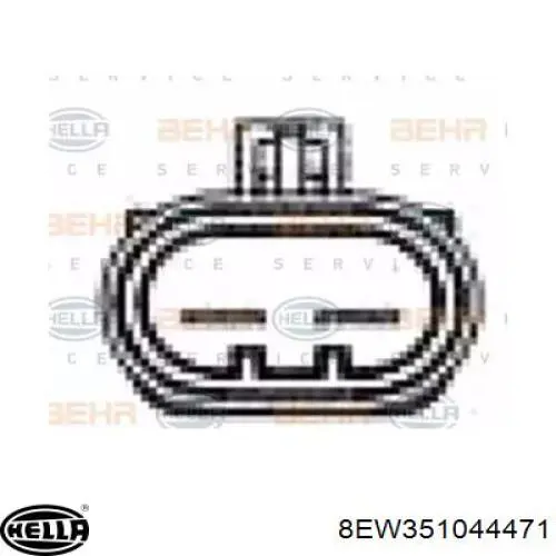 Ventilador elétrico de esfriamento montado (motor + roda de aletas) 8EW351044471 HELLA