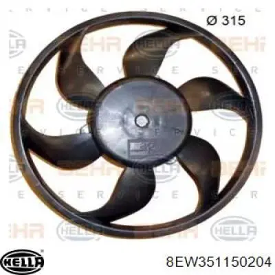 13114368 Opel Ventilador elétrico de esfriamento montado (motor + roda de aletas) direito