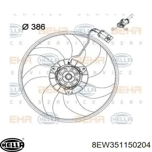 Compre 13114368 Opel Ventilador elétrico de esfriamento montado (motor + roda de aletas) direito