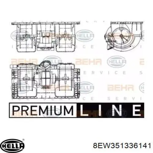 Compre 8EW351336141 HELLA Motor de ventilador de forno (de aquecedor de salão)