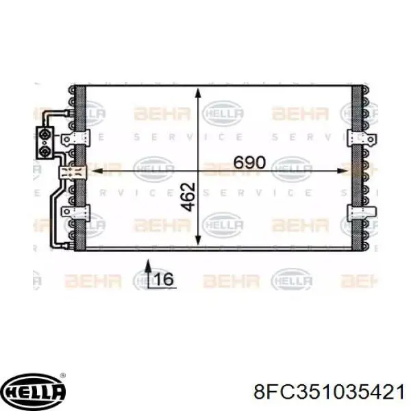 Compre 0090160018 Depo/Loro/Abakus Radiador de aparelho de ar condicionado