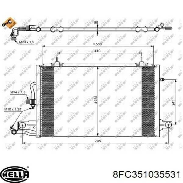 Compre 0030160004 Depo/Loro/Abakus Radiador de aparelho de ar condicionado