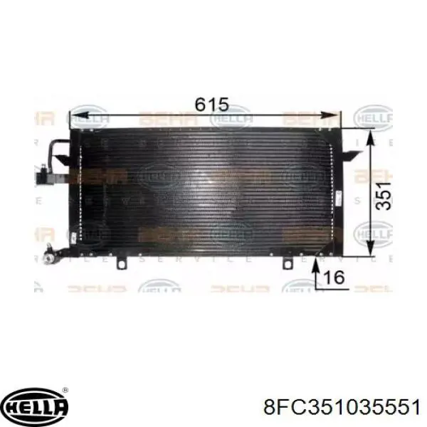Radiador de aparelho de ar condicionado 0030160003 Depo/Loro/Abakus