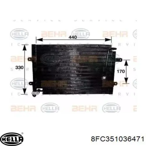 Radiador de aparelho de ar condicionado Suzuki Vitara  ETJA
