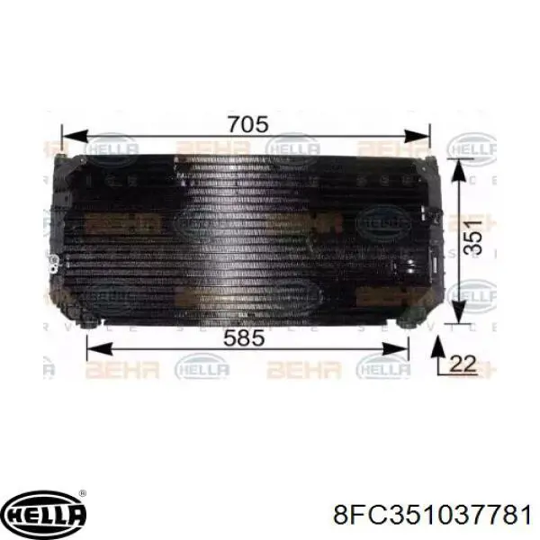 Compre 8846002040 Toyota Radiador de aparelho de ar condicionado