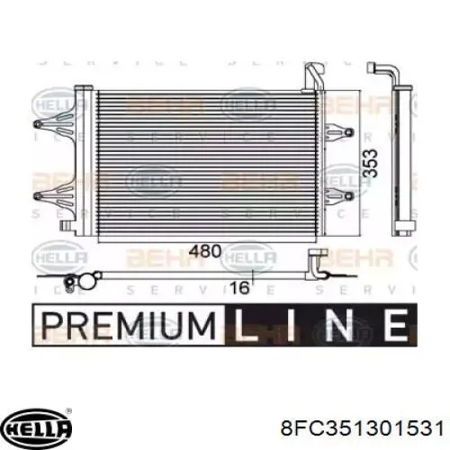 Compre 8FC351301531 HELLA Radiador de aparelho de ar condicionado