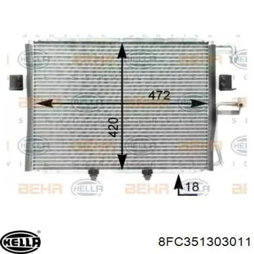 Radiador de aparelho de ar condicionado Nissens 94802 preço, a partir de 112,36 USD
