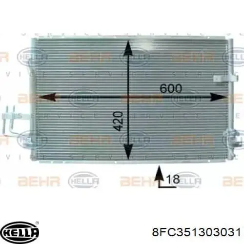 Compre 0K2FA61480 Hyundai/Kia Radiador de aparelho de ar condicionado