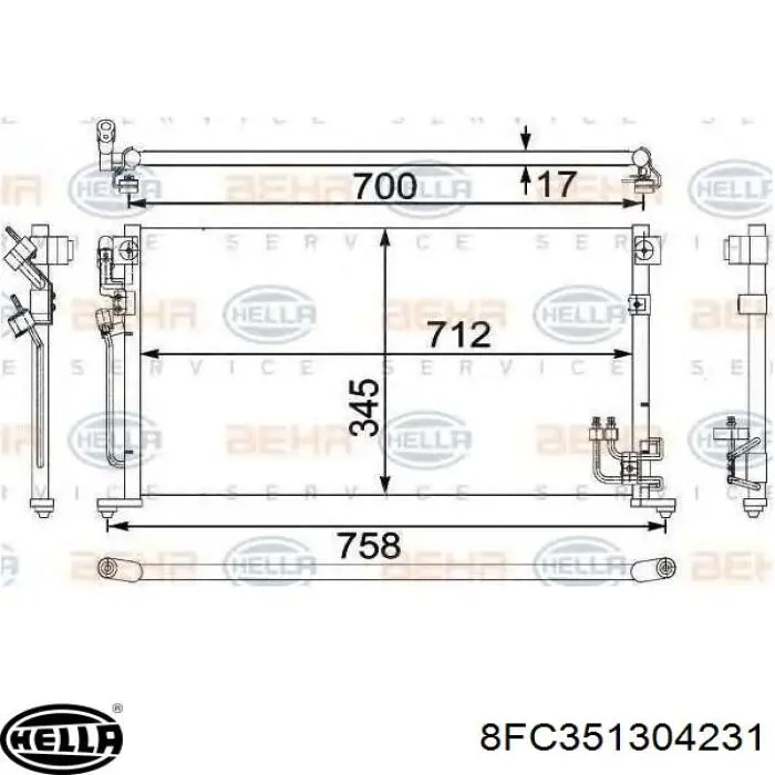 Radiador de aparelho de ar condicionado TYC 606MB2023 preço, a partir de 102,07 USD