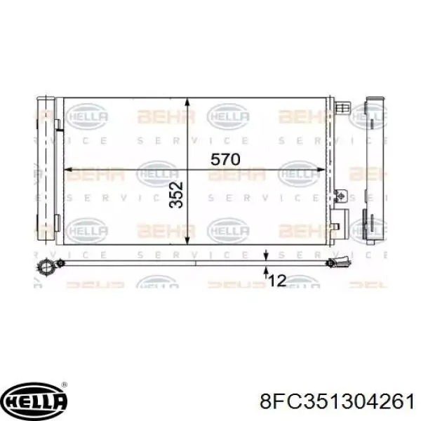 Radiador de aparelho de ar condicionado Fiat/Alfa/Lancia 51785214 preço, a partir de 117,93 USD