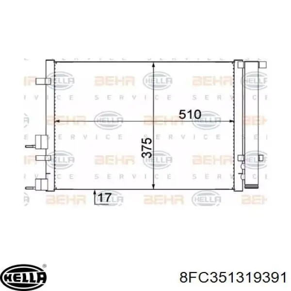 Compre 814435 VALEO Radiador de aparelho de ar condicionado