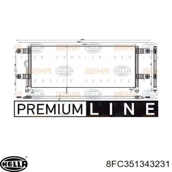 9605001454 Mercedes Radiador de aparelho de ar condicionado