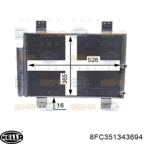 Compre 88450B4020 Toyota Radiador de aparelho de ar condicionado