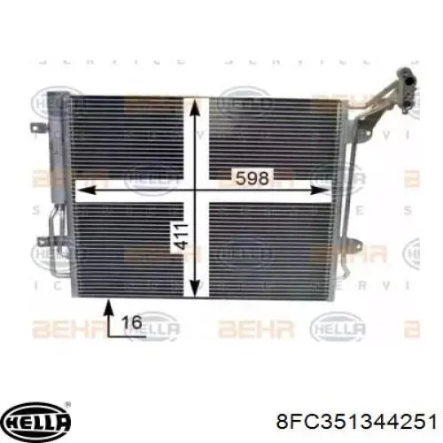 Compre 7N0820411C VAG Radiador de aparelho de ar condicionado