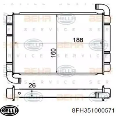 Radiador de forno (de aquecedor) Fiat/Alfa/Lancia 77366932 preço, a partir de 42,14 USD