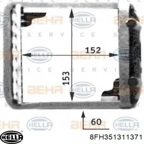 Radiador de forno (de aquecedor) Nissan Patrol  K260