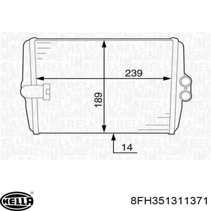 Radiador de forno (de aquecedor) Nissan Patrol SUV (K260) (1986 - 1994) 