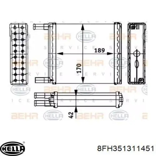 Radiador de forno (de aquecedor) para Ford Taunus '80 GBS.GBNS