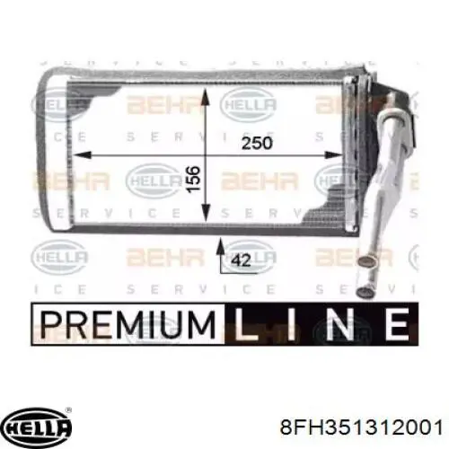 Compre 8FH351312001 HELLA Radiador de forno (de aquecedor)
