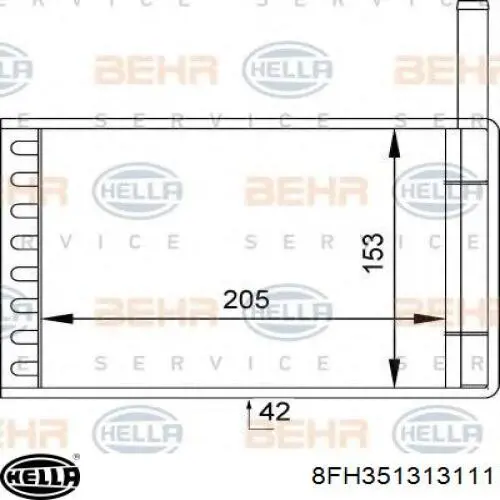 Compre 8FH351313111 HELLA Radiador de forno (de aquecedor)