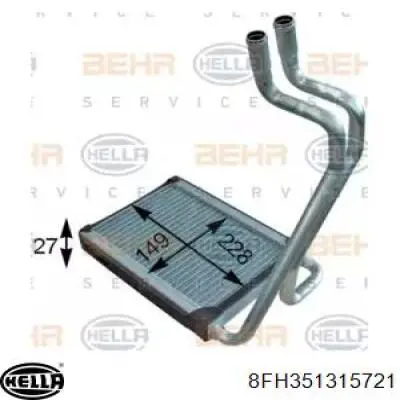 Radiador de forno (de aquecedor) HC971383K000 Mando