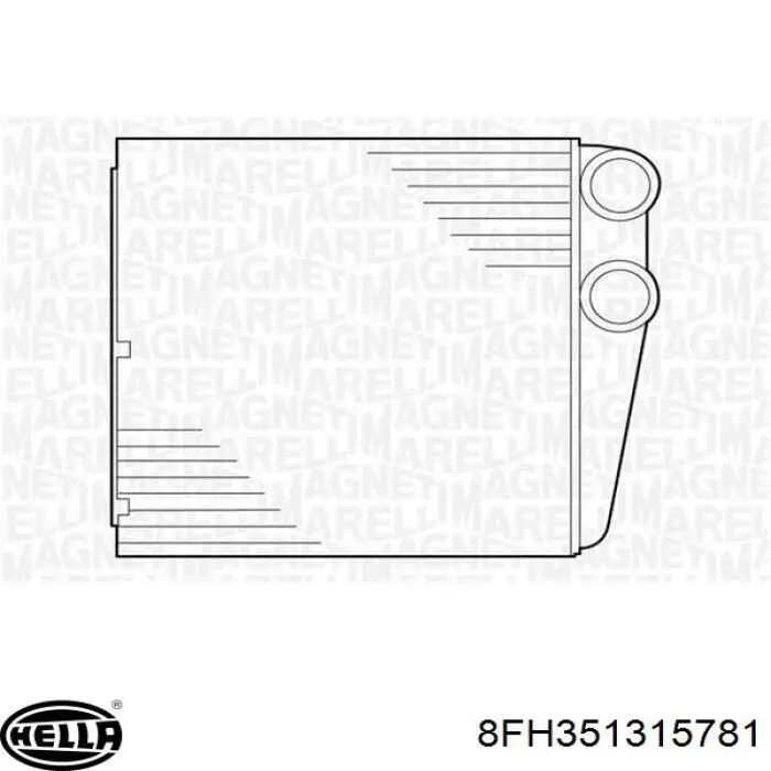 Radiador de forno (de aquecedor) 8FH351315781 HELLA