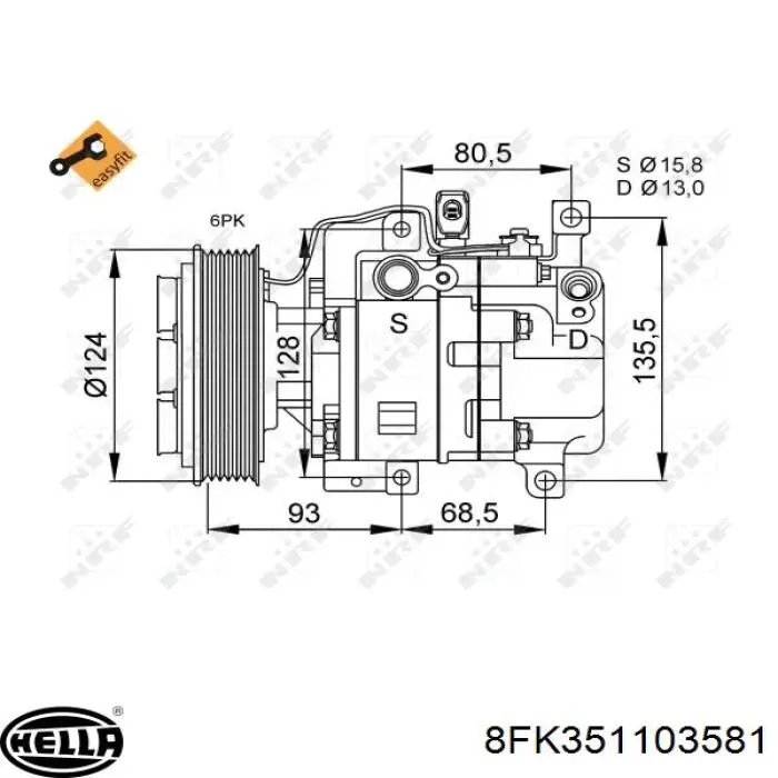 Compressor de aparelho de ar condicionado H12A1AF4DWR MSG Rebuilding