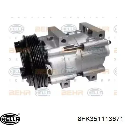 Compressor de aparelho de ar condicionado 8FK351113671 HELLA