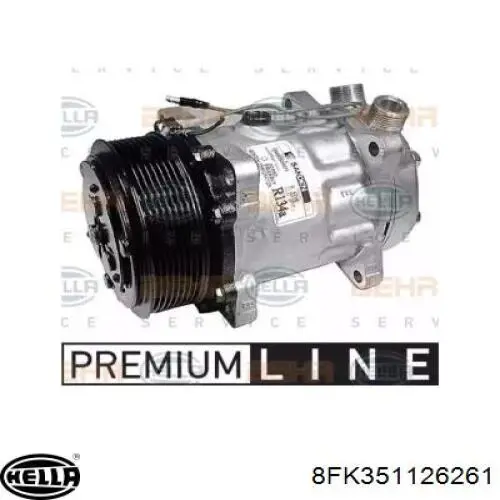Compressor de aparelho de ar condicionado 8FK351126261 HELLA