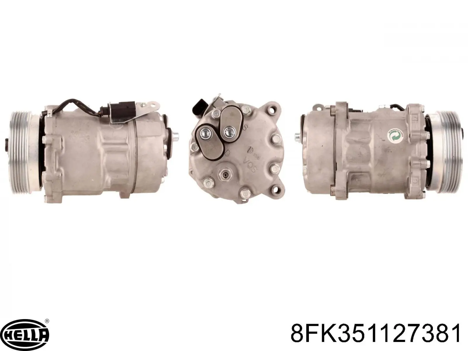 8FK351127381 HELLA Compressor de aparelho de ar condicionado