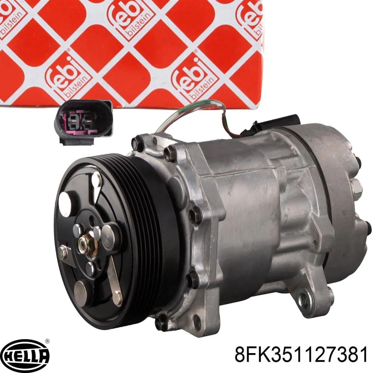 Compre 8FK351127381 HELLA Compressor de aparelho de ar condicionado