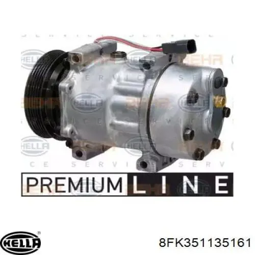 Compressor de aparelho de ar condicionado 8FK351135161 HELLA