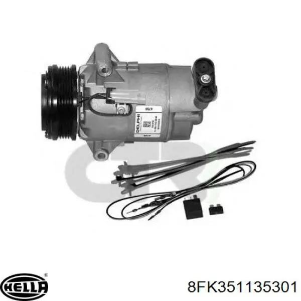 Compressor de aparelho de ar condicionado 8FK351135301 HELLA