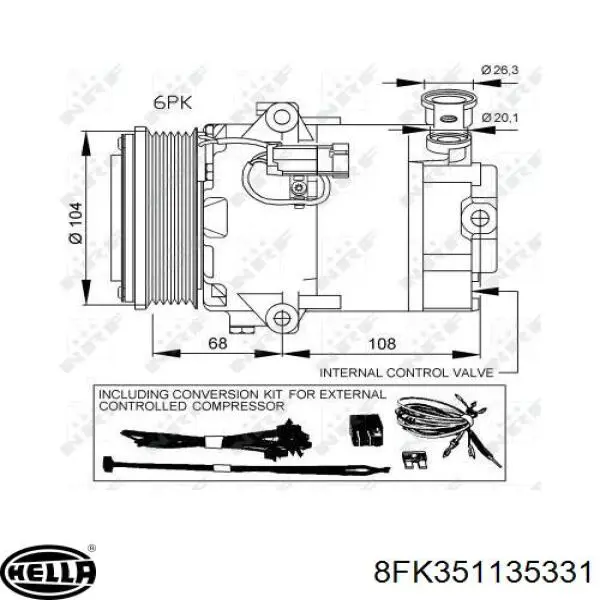 Compressor de aparelho de ar condicionado Opel 9986181 preço, a partir de 280,20 USD