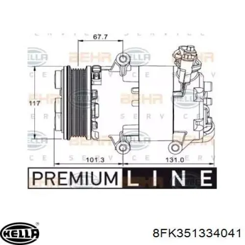 Compressor de aparelho de ar condicionado HELLA 8FK351334041 preço, a partir de 385,11 USD
