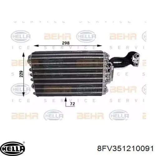 Vaporizador de aparelho de ar condicionado HELLA 8FV351210091 preço, a partir de 128,36 USD