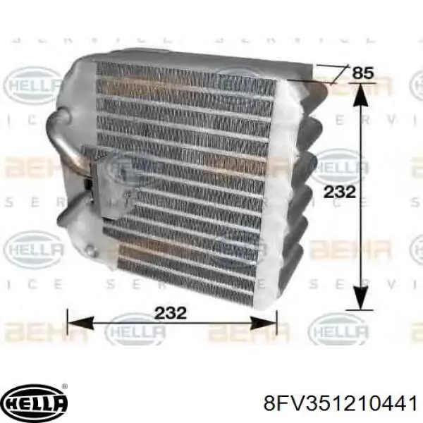 Vaporizador de aparelho de ar condicionado 8FV351210441 HELLA