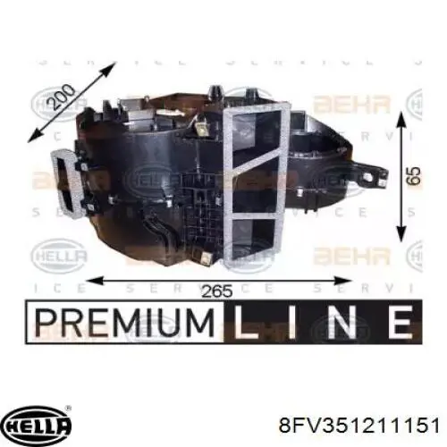 Vaporizador de aparelho de ar condicionado 8FV351211151 HELLA